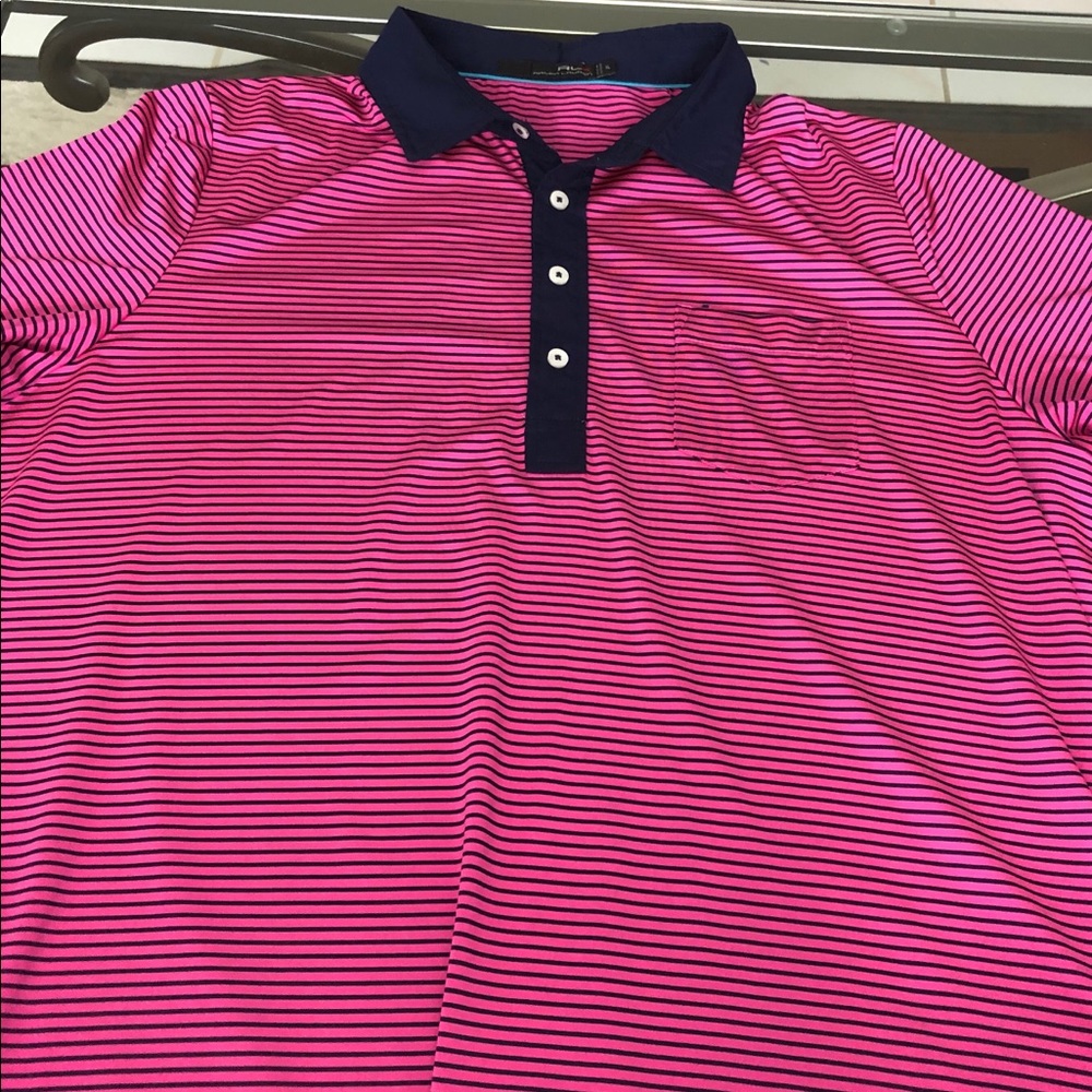 Polo RLX GOLF Pink/Navy Shirt